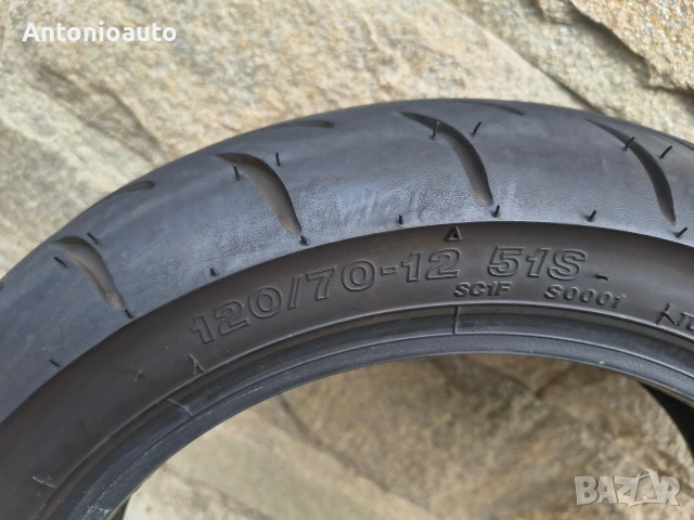 120 70 12 bridgestone battlax scf гуми скутер гума предна, снимка 8 - Гуми и джанти - 55123897