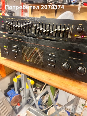 STEREO POWER AMPLIFIER WPA-600PRO  STEREO GRAPHIC EQUALIZER /PRE AMPLIFIER WVO-600 PRO