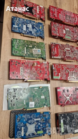 Лот от 12 винтидж графични процесора NVIDIA или ATI Radeon PCIe – Редки колекционерски - НЕРАБОТЕЩИ, снимка 9 - Видеокарти - 54218710
