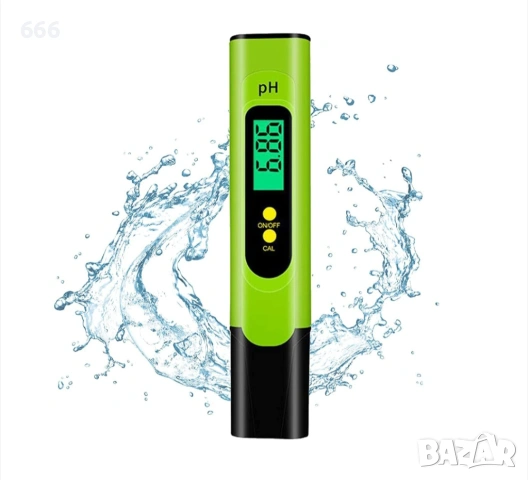 Устройство за тестване на pH на водата, цифров дисплей