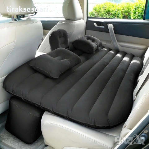 Надуваемо легло за кола 135x85x45см с помпа 12V комплект въздушен матрак автомобил