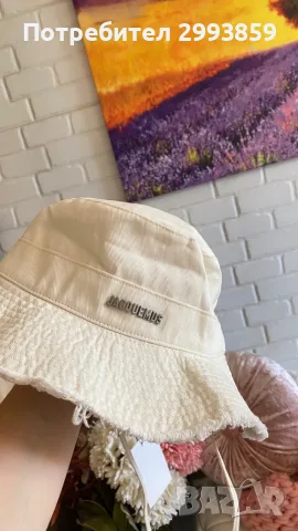 шапка JACQUEMUS Le Bob Artichaut bucket hat, снимка 11 - Шапки - 55349740