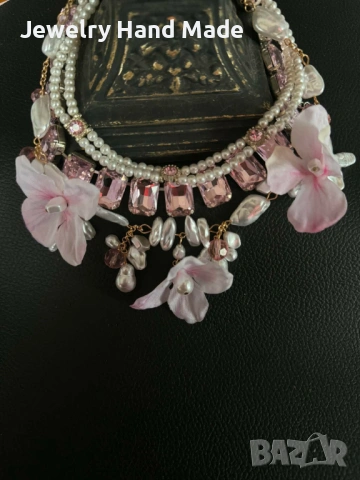 Луксозен комплект "Розов свят", снимка 4 - Бижутерийни комплекти - 54319908