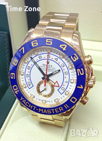 Rolex Yacht-Master II 44mm Two-Tone Rose Gold White Dial Ceramic Automatic Различни Варианти, снимка 13 - Мъжки - 54047638