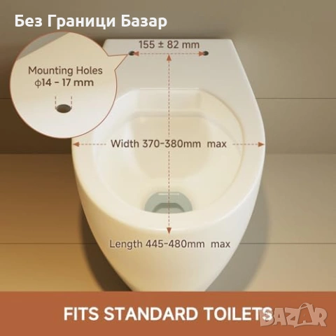 Нова Бяла тоалетна седалка Soft Close UF универсална O Shape антибактериална за баня wc, снимка 7 - Други стоки за дома - 54468391