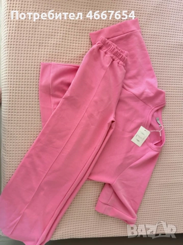 розов елегантен комплект, снимка 3 - Костюми - 54111723