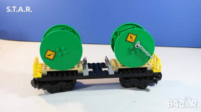 Лего Син Товарен Влак 60052 Lego City Blue Cargo Train, снимка 5 - Конструктори - 54720641