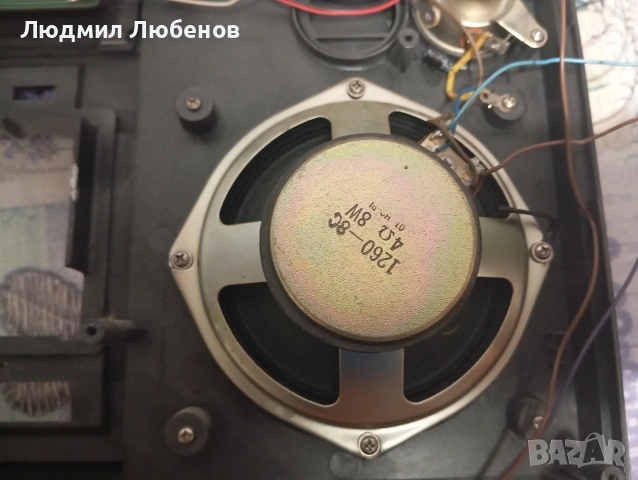 Комплект качествени 4" 8ватa,4омa широколентови говорители с пищялки предна част от касетофонa, снимка 3 - Радиокасетофони, транзистори - 55093716