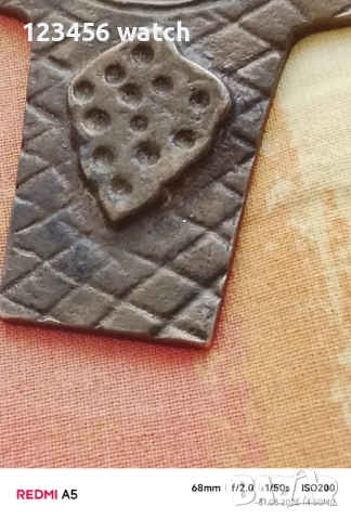 Бронзов кръст, снимка 3 - Антикварни и старинни предмети - 54040631