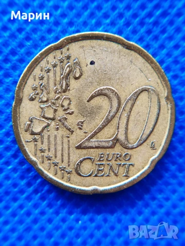 Рядка серия от първите гръцки монети 2002 г. със знаци „S“  (Финландия ), "F" (Франция) и "E" (Испан, снимка 9 - Нумизматика и бонистика - 54538010