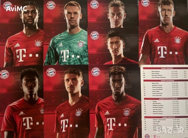 Байерн Мюнхен - сезон 2019/20 картички, снимка 3 - Фен артикули - 54099124