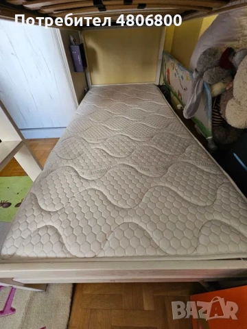 Двуетажно легло с матрак, снимка 6 - Спални и легла - 54326016