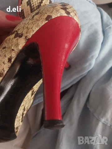 GUIDO PASQUALE Italy Size 38.5 100% змийска кожа, снимка 5 - Дамски елегантни обувки - 55164488