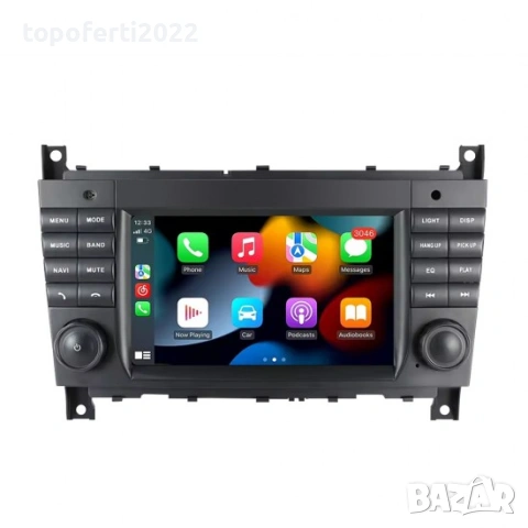 7-инчова Android мултимедия Mercedes-Benz C-Class + CarPlay+ Подарък камера, снимка 2 - Аксесоари и консумативи - 55200698