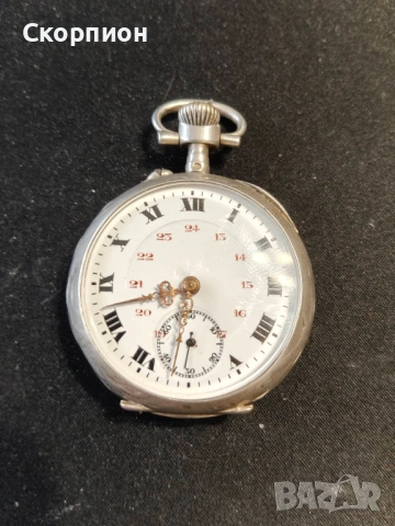 Швейцарски СРЕБЪРЕН джобен часовник - ПРОМОЦИЯ, снимка 12 - Джобни - 46785195