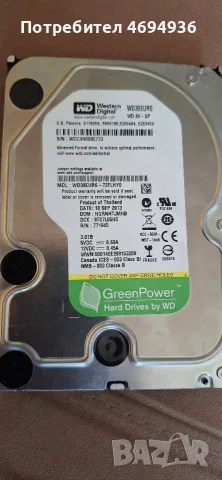 HDD WD 3.5 .TB на 99дни на 100процента, снимка 3 - Твърди дискове - 54247886