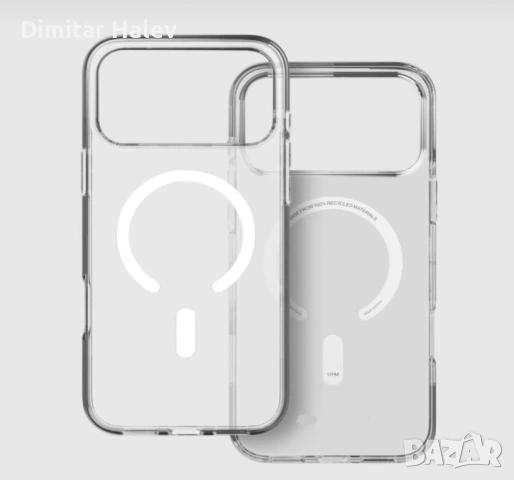 OEM iPhone 17 Pro Max MagSafe прозрачен калъф