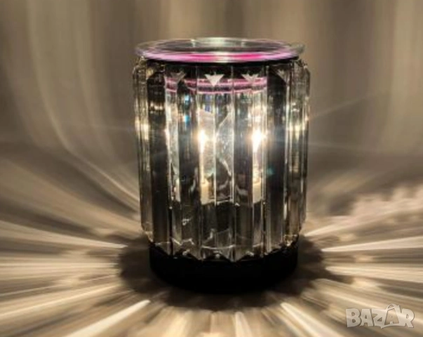 ПРОМО!2за60€ Немски Настолни нощни кристална лампа с абажур от текстил и керамична ръчно рисувана, снимка 11 - Настолни лампи - 53594089