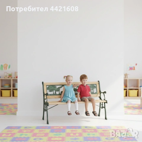 Градинска пейка за деца 82x39x50 см - здрава, безопасна и стилна, снимка 6 - Други стоки за дома - 55231230