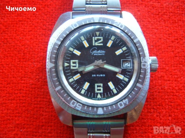 Glashutte Spezimatic Diver GDR  Мъжки ръчен часовник, снимка 2 - Антикварни и старинни предмети - 54596414
