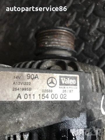Алтернатор 90Ah за Mercedes W202 C250 TD (2001) A0111540002, снимка 2 - Части - 55174571
