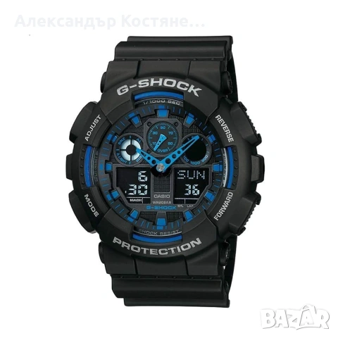 Нов часовник Casio G-Shock GA-100-1A2ER - гаранция, снимка 2 - Мъжки - 55213603