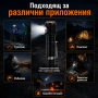Мощен LED акумулаторен челник за глава 2в1 туристически лед фенер USB за риболов къмпинг палатка, снимка 3
