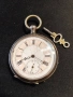Швейцарски джобен часовник с посребрени капаци 1905г. с ключе - 10 РУБИНА - ПРОМОЦИЯ, снимка 2