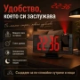 Настолен часовник с проектор светещ на тавана електронен с температура, снимка 5
