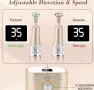 Нова Професионална електрическа фреза, пила за маникюр и педикюр 35000 RPM с LCD дисплей – комплект, снимка 3