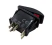 Копче бутон за вграждане за тромба клаксон HORN 12V/24V с червена LED подсветка, 5 пина, ON/OFF, снимка 3