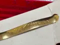 НОВА! Позлатена ретро Щипка с Игла за вратовръзка с предпазна верижка, снимка 6
