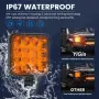 4 броя LED прожектори 4x4, Ултра ярки квадратни фарове 8,5 см, 12V, снимка 6