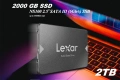  2TB Lexar NS100 SSD диск сив SATA 6 Gb/s, 2.5"  скорост четене до 550MB/s 2tb 2ТБ 2тб 100% здраве , снимка 1
