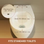 Нова Бяла тоалетна седалка Soft Close UF универсална O Shape антибактериална за баня wc, снимка 7