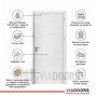 MDF интериорна врата N02 Избелен Дъб | 70/80/90 см | Цена с Каса и пълен обков, снимка 3