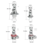 Комплект 2 LED крушки с лупа и вентилатор V8T, Plug and Play, 9005, HB3, 9000 Lm, 12V, 2 x 40W, снимка 11