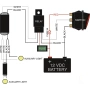 Инсталационен комплект за LED фарове и барове 12V – Реле 40A, предпазител 30A, за авто, мото 10369, снимка 8