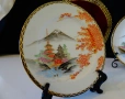 Чиния японски порцелан Satsuma Kazan 20 см.,злато. , снимка 8