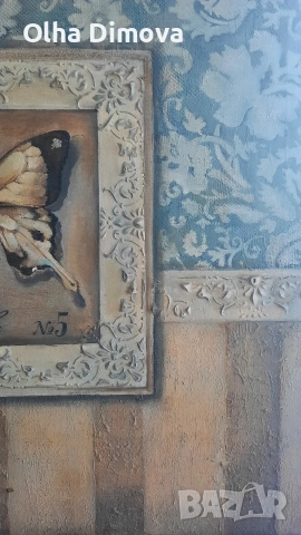 Картина Пеперуда 40 × 45 см., снимка 7 - Картини - 54395678