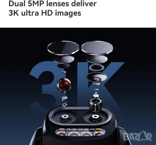 Външна Wi-Fi Камера IMOU Cruiser Z 5MP – Въртяща, с Зуум (2.8mm + 12mm), снимка 11 - IP камери - 55401012
