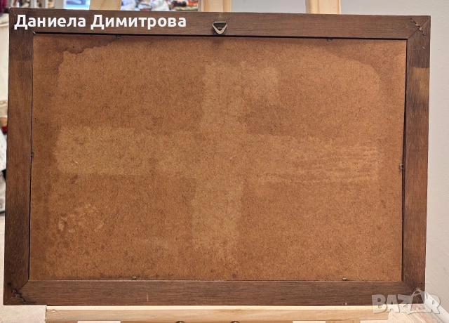 Медна картина с дървена рамка, снимка 6 - Антикварни и старинни предмети - 55008933
