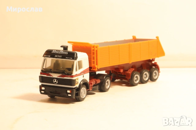 HERPA H0 1/87 MERCEDES BENZ САМОСВАЛ ГОНДОЛА КАМИОН МОДЕЛ, снимка 3 - Колекции - 54031393