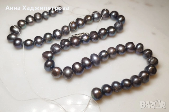 Огърлица от култивирани Таитянски перли (Tahitian perls)., снимка 3 - Колиета, медальони, синджири - 54853264