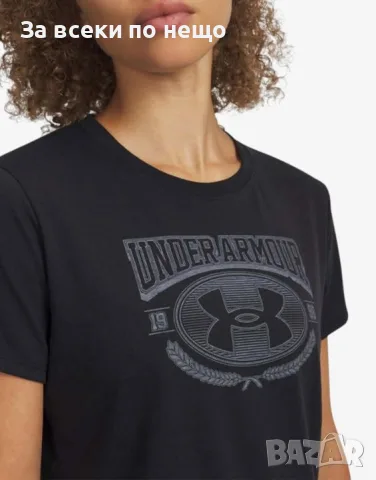 UNDER ARMOUR Varsity Ss Tee Black Дамска Тениска👚Дамска Блуза С Къс Ръкав Код P2809, снимка 2 - Тениски - 55319397