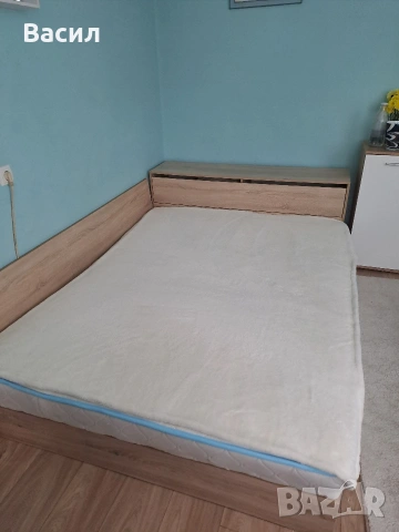 Спалня с ракла и матрак 144/190 Дъб - Санома, снимка 4 - Спални и легла - 54381527