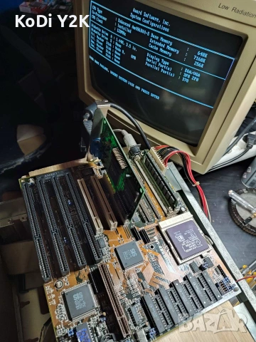  Комплект платка PVI-486SP3 с процесор AMD486 DX4-120Mhz за ретро компютър, снимка 2 - Дънни платки - 55113774