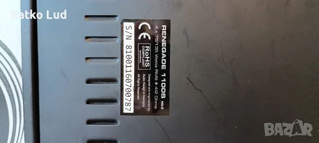 Усилвател Renegade Ren1100S mk3 , снимка 9 - Ресийвъри, усилватели, смесителни пултове - 55435275