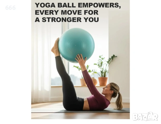 Фитнес топка за упражнения Trideer 58-65см, снимка 6 - Други спортове - 54159308