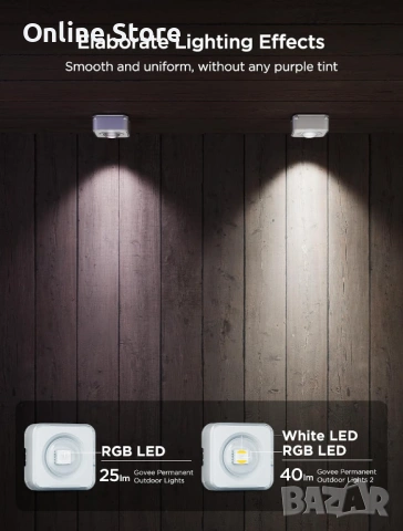 Govee 2 външно RGBIC осветление 30 м – 72 LED, IP67, смарт управление, снимка 3 - Външни лампи - 54171095
